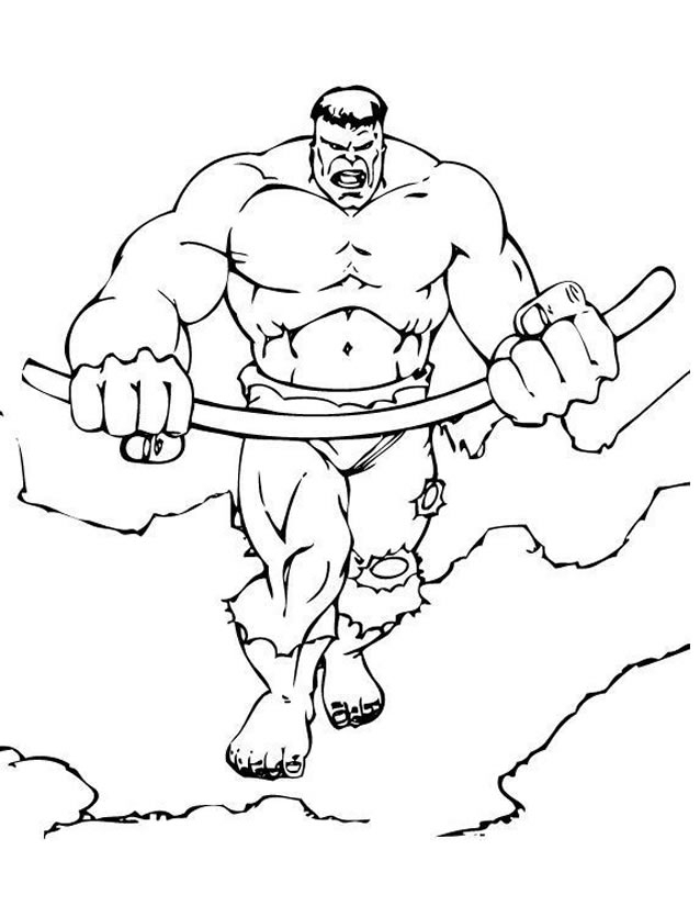 Coloriage de super-héros Marvel en pleine action