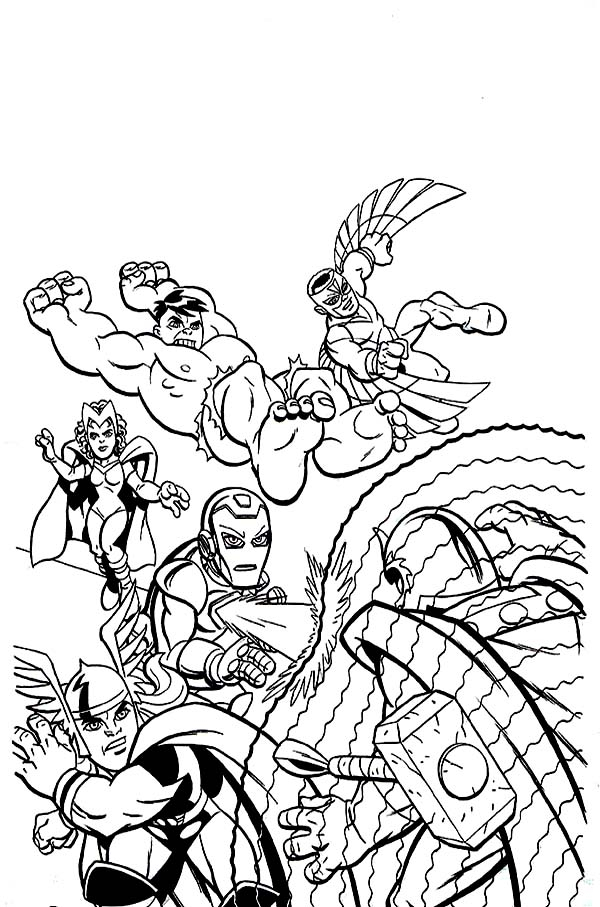 Super-héros Marvel en pleine action dans un décor dynamique