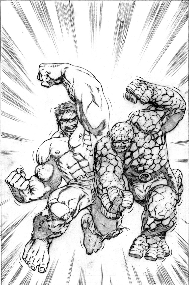 Super-héros Marvel en action contre un vilain dans une ville dynamique
