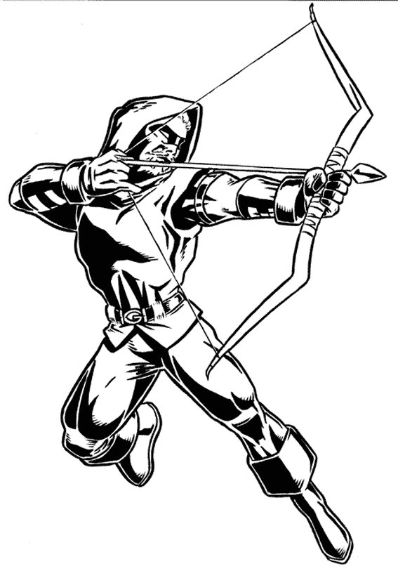 Coloriage d'un super-héros Marvel en pleine action