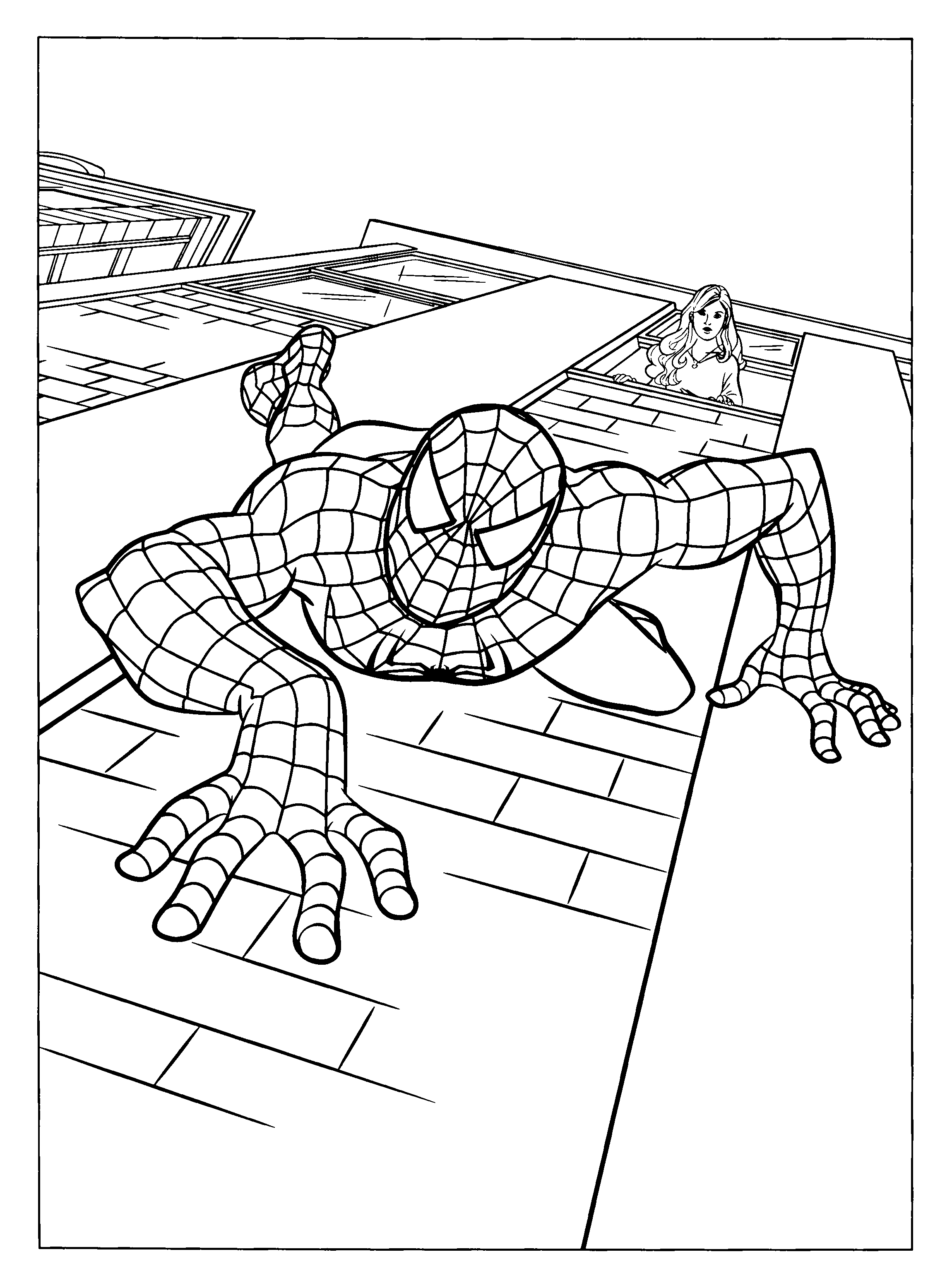 Super-héros Marvel en pleine action dans un décor urbain
