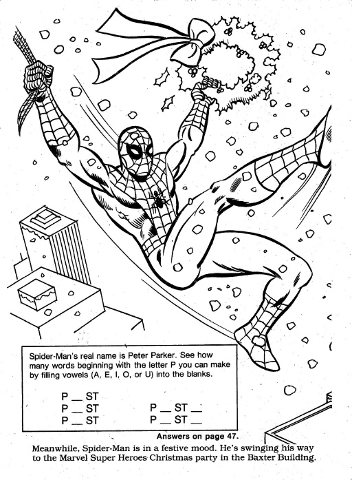 Coloriage d'un super héros Marvel en pleine action
