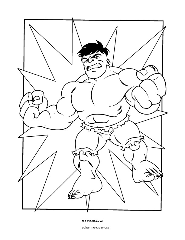 Coloriage de super-héros Marvel en action