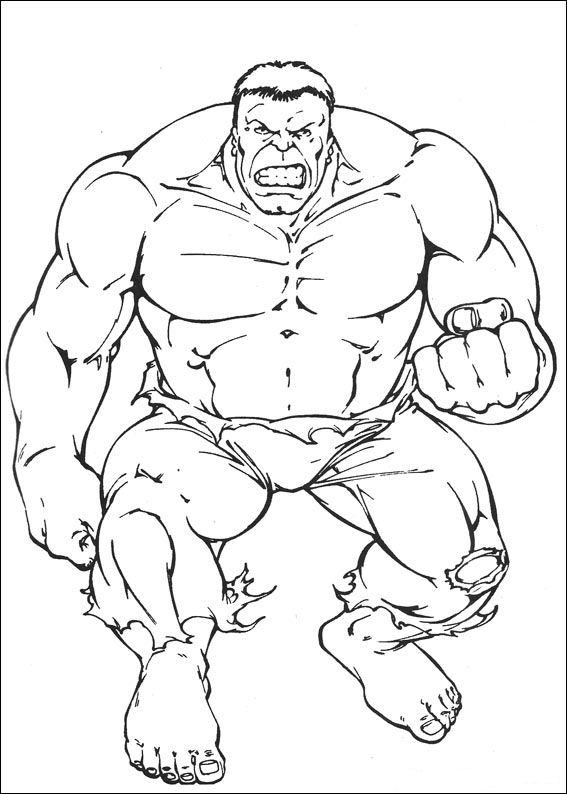 Coloriage d’un super héros Marvel prêt à combattre dans une ville dynamique