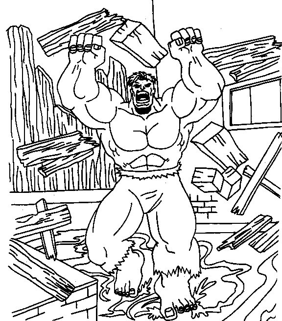 Coloriage d'un super-héros Marvel en pleine action