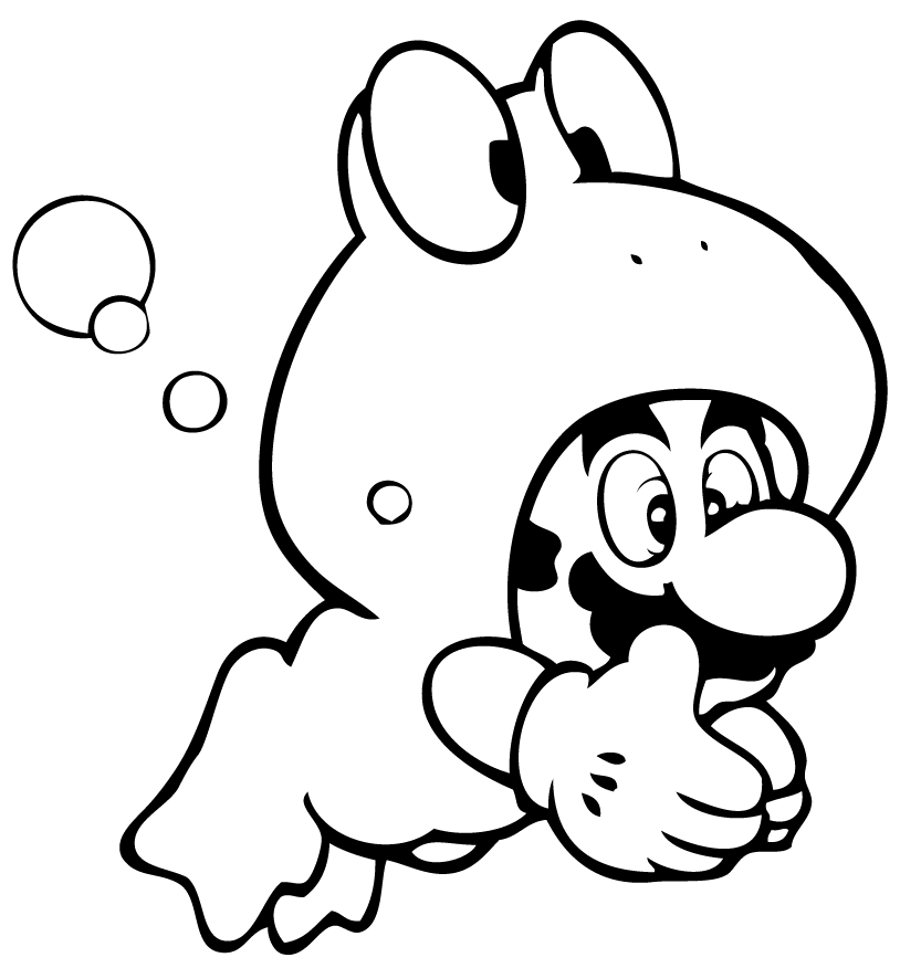 Coloriage de Super Mario Bros avec Mario et Luigi dans un décor coloré