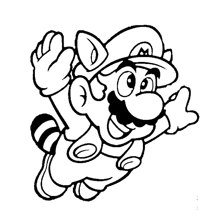 Super Mario sautant au-dessus d'un champ de briques