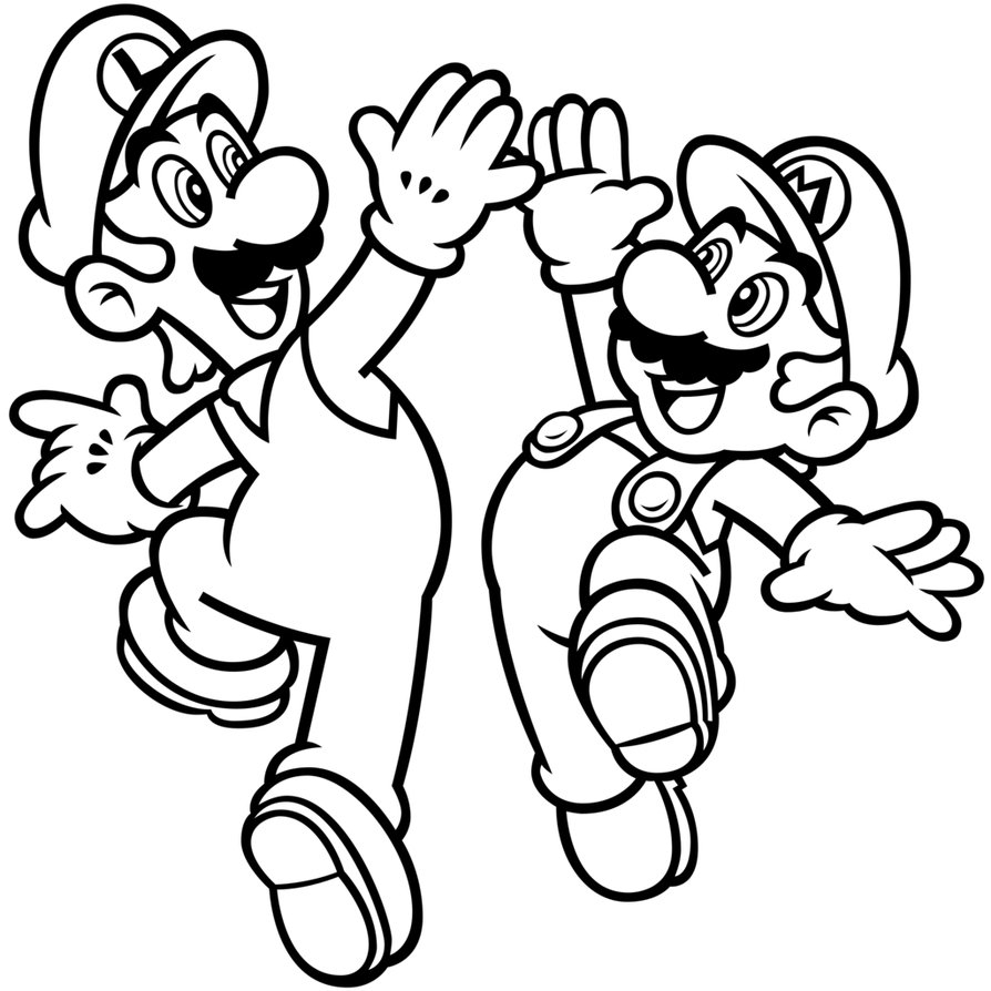 Super Mario et Luigi en pleine aventure dans un décor de plateforme