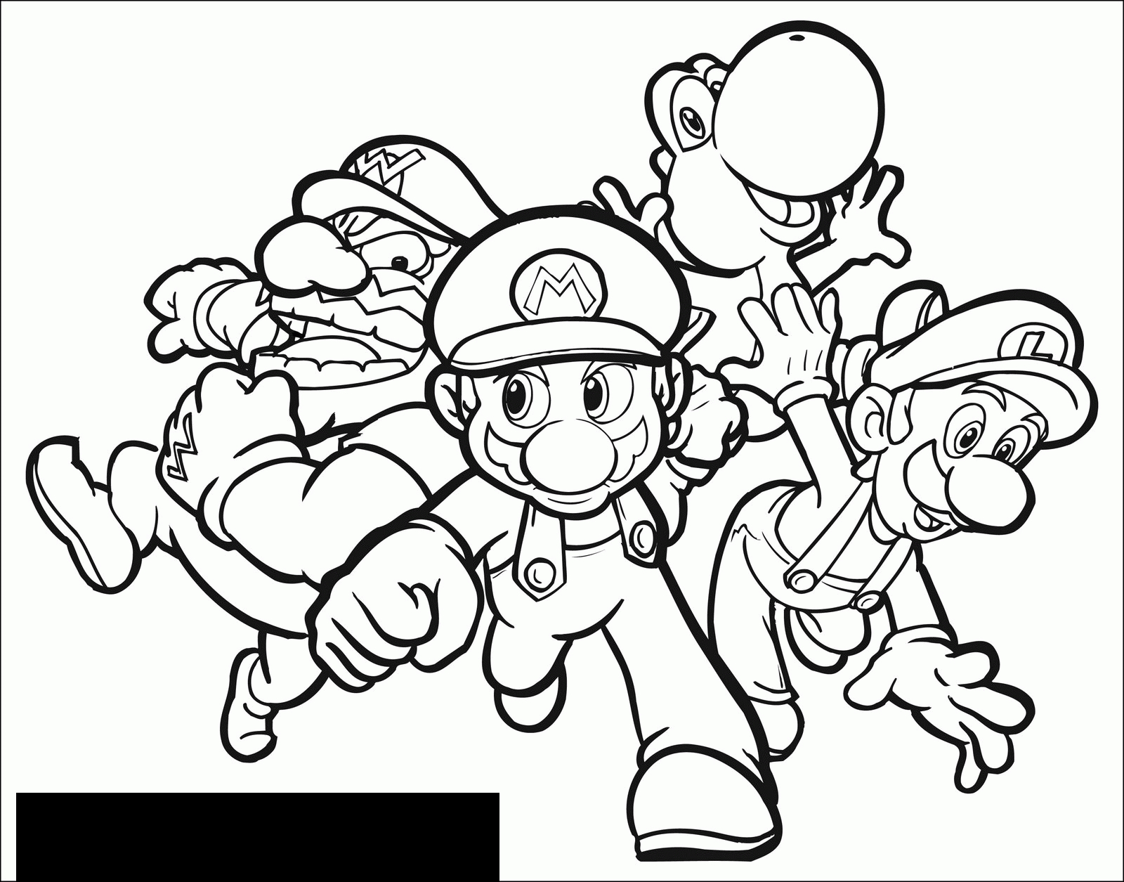 Super Mario Bros en pleine aventure sur un fond de paysage coloré