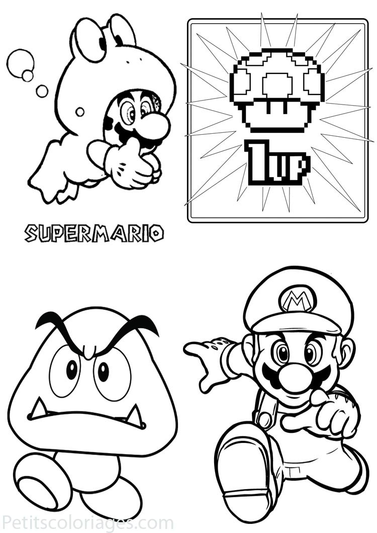 Super Mario sautant au-dessus d'un champ de fleurs