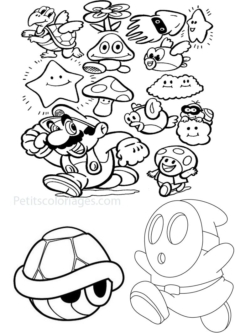 Super Mario en pleine aventure dans un monde coloré