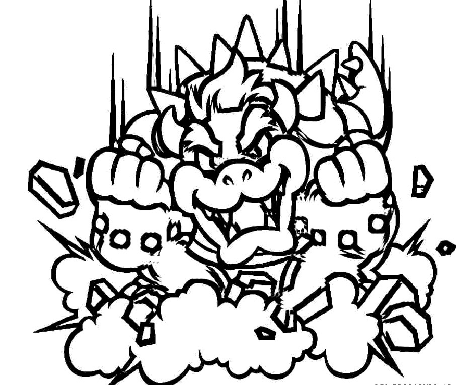 Coloriage de Super Mario et Luigi en pleine aventure dans un monde coloré