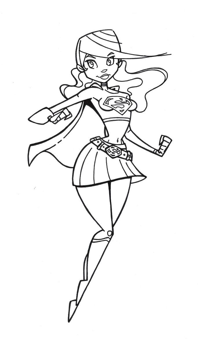 Supergirl en pleine action face à des méchants dans un décor urbain