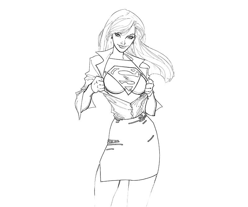 Supergirl en pleine action dans son costume emblématique