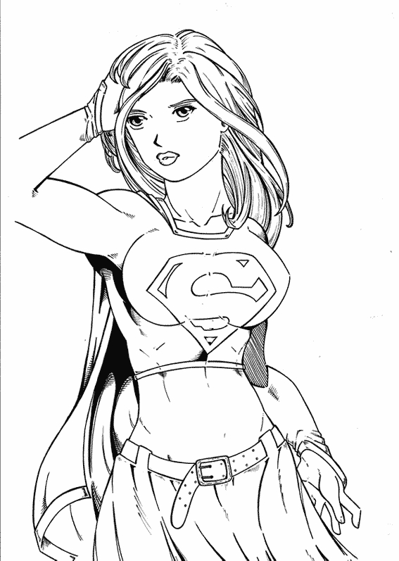 Supergirl en pleine action face à un adversaire menaçant