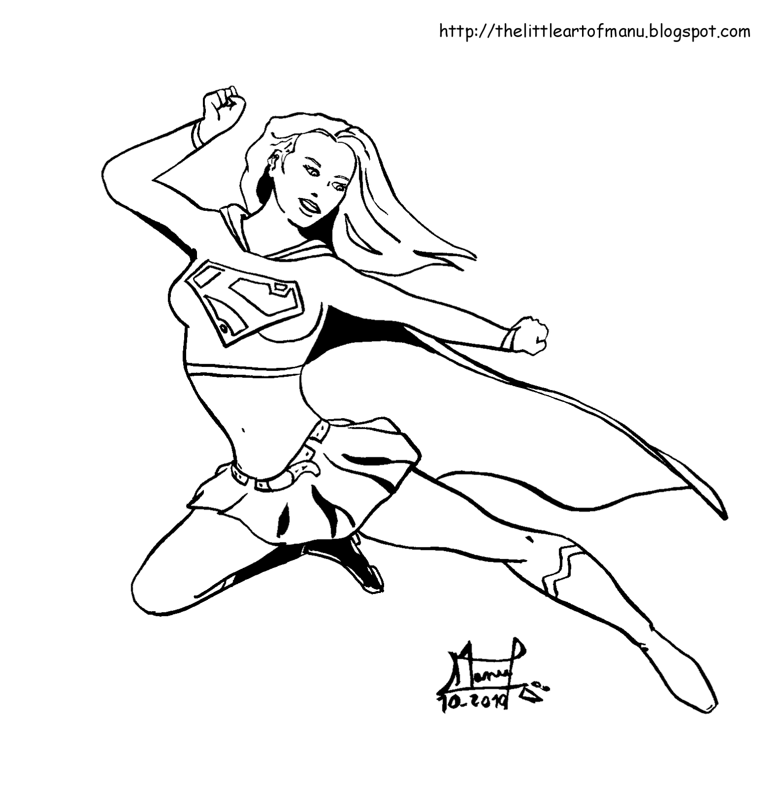 Supergirl en pleine action dans une scène dynamique
