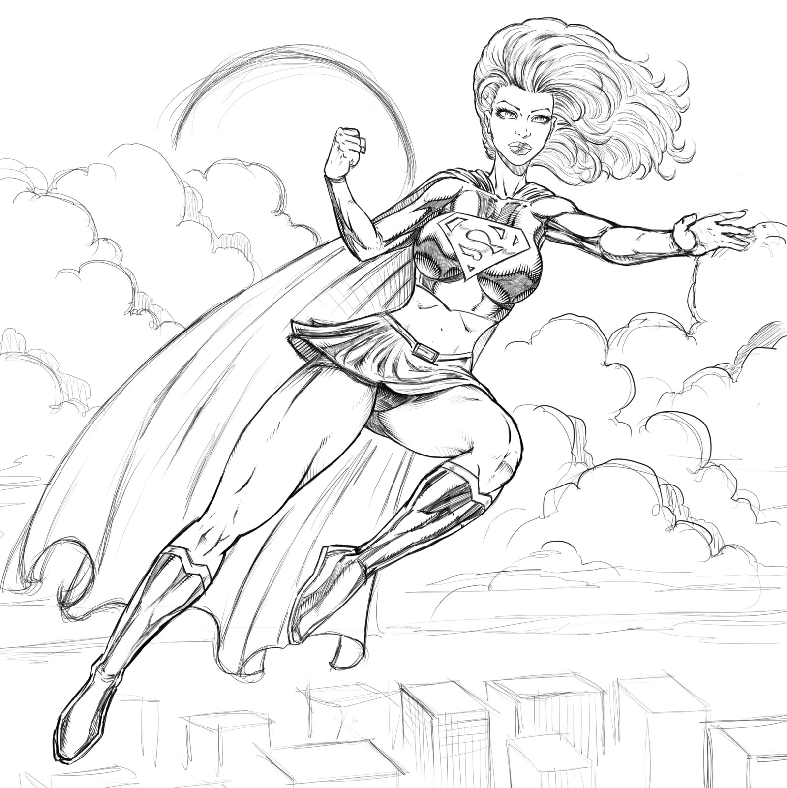 Coloriage Supergirl #44534 à imprimer Coloriage Supergirl #44534 à imprimer