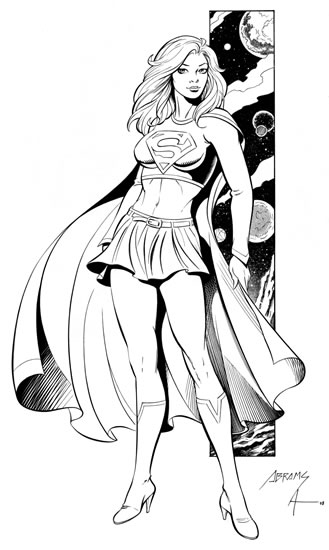 Supergirl en pleine action dans un décor urbain dynamique