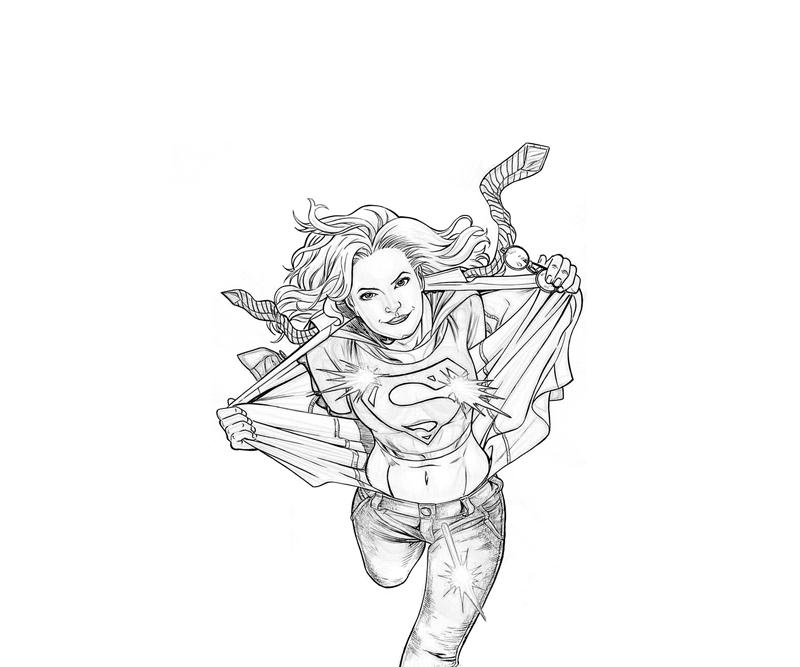Supergirl en pleine action dans un décor urbain