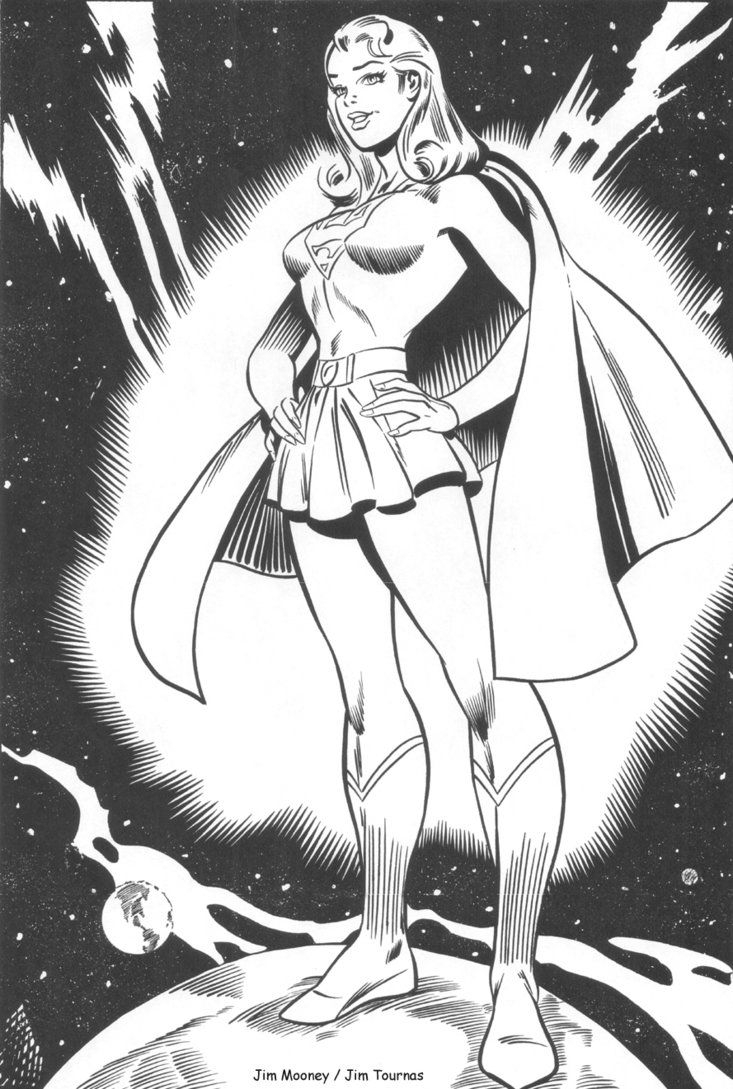 Supergirl en pleine action, prête à défendre la ville