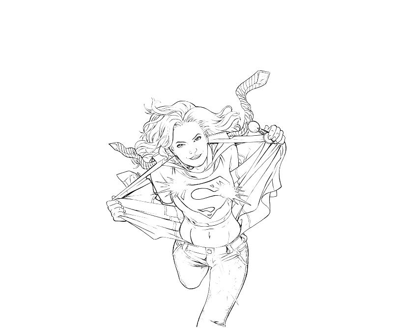 Supergirl en pleine action dans un décor urbain