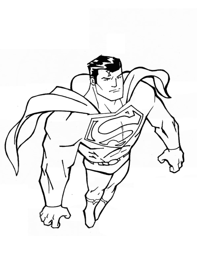 Superman en pleine action, prêt à sauver le monde