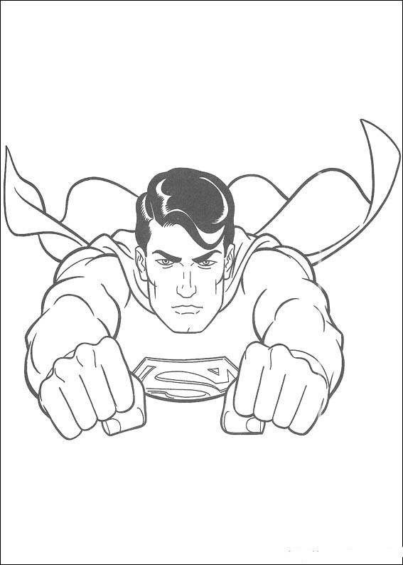 Superman en plein vol au-dessus de la ville
