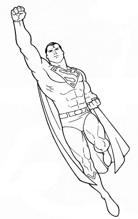 Superman en pleine action au-dessus d'une ville