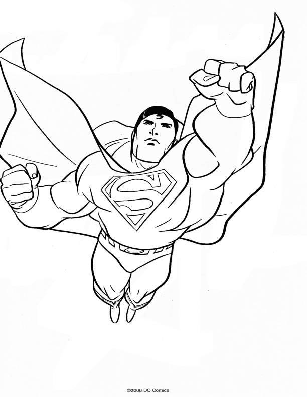 Superman en plein vol au-dessus de la ville