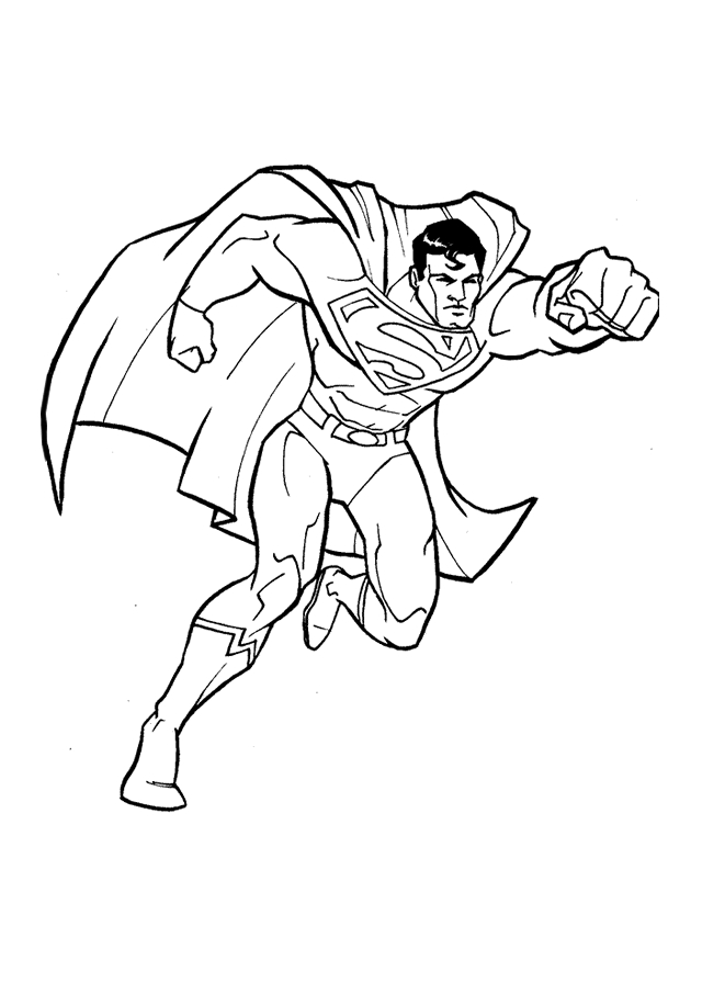 Superman en plein vol au-dessus de la ville