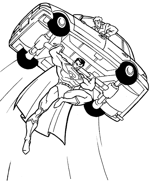 Superman en pleine action dans les cieux