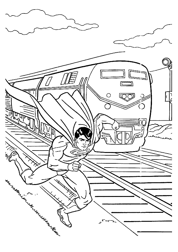 Superman en plein vol sur fond urbain