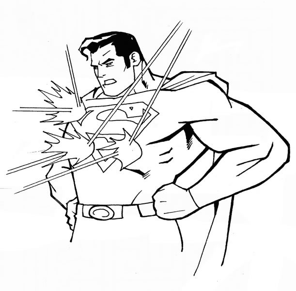 Superman en pleine action, prêt à sauver le monde