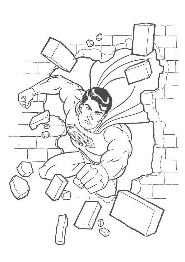 Superman en pleine action dans un décor urbain