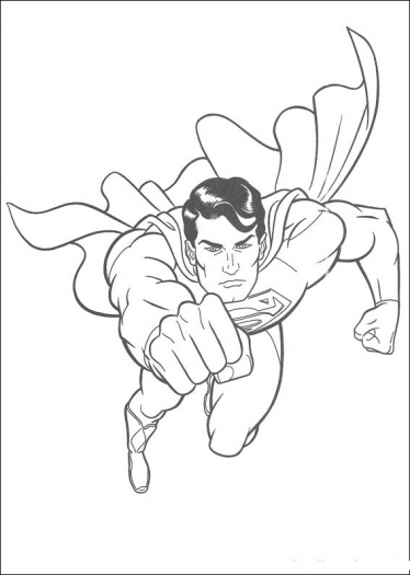 Superman en pleine action dans un ciel dynamique