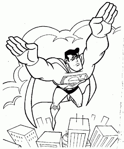 Superman en pleine action dans les cieux