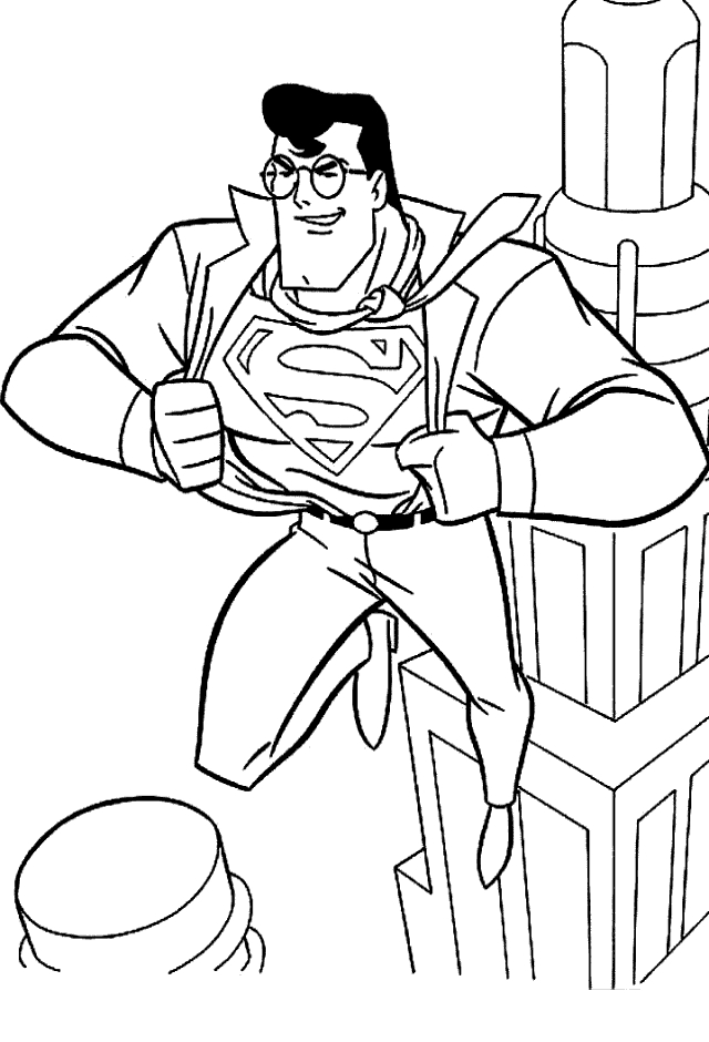 Superman en pleine action au-dessus d'une ville