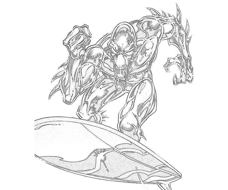 Coloriage Surfeur d'Argent #44639 à imprimer Coloriage Surfeur d'Argent #44639 à imprimer