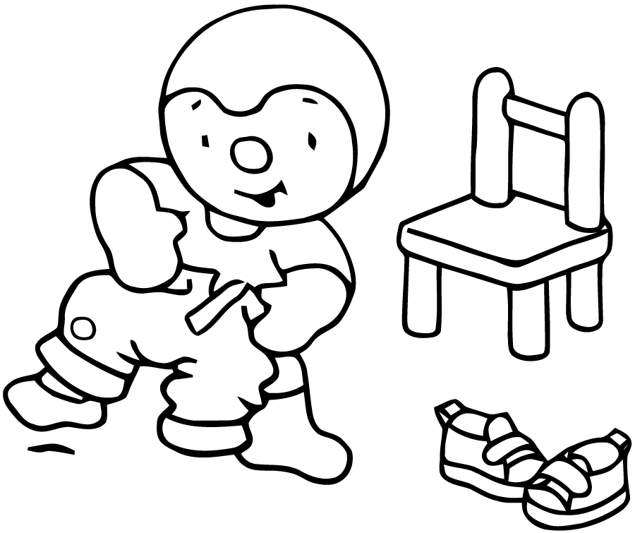 T'choupi et Doudou jouant ensemble dans un environnement amical