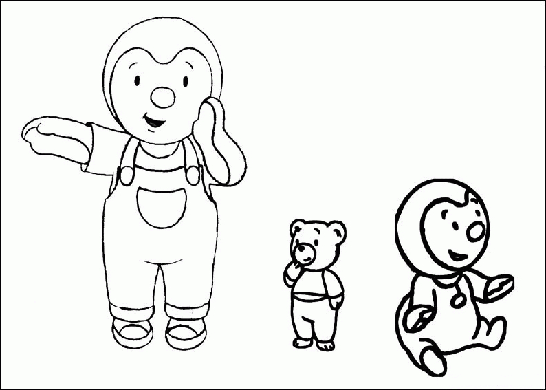 Choupi et Doudou jouant ensemble dans un décor ludique