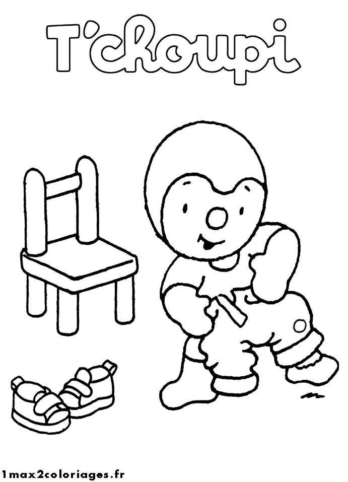 T'choupi et Doudou jouent ensemble dans un décor chaleureux