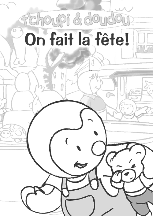 T'choupi et Doudou en pleine aventure dans un décor joyeux