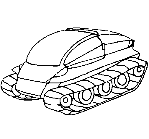 Tank militaire sur un terrain de bataille