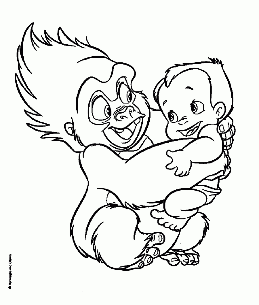 Tarzan en pleine action dans la jungle