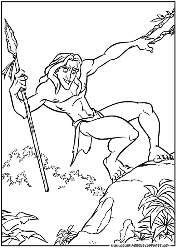 Tarzan en pleine interaction avec des animaux dans la jungle