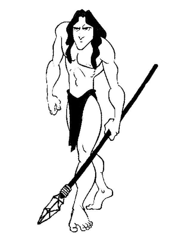 Tarzan en pleine action au cœur de la jungle
