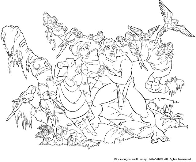 Tarzan en pleine action dans la jungle