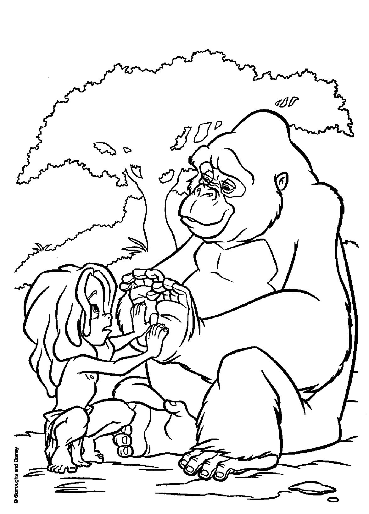 Tarzan en pleine interaction avec des animaux de la jungle