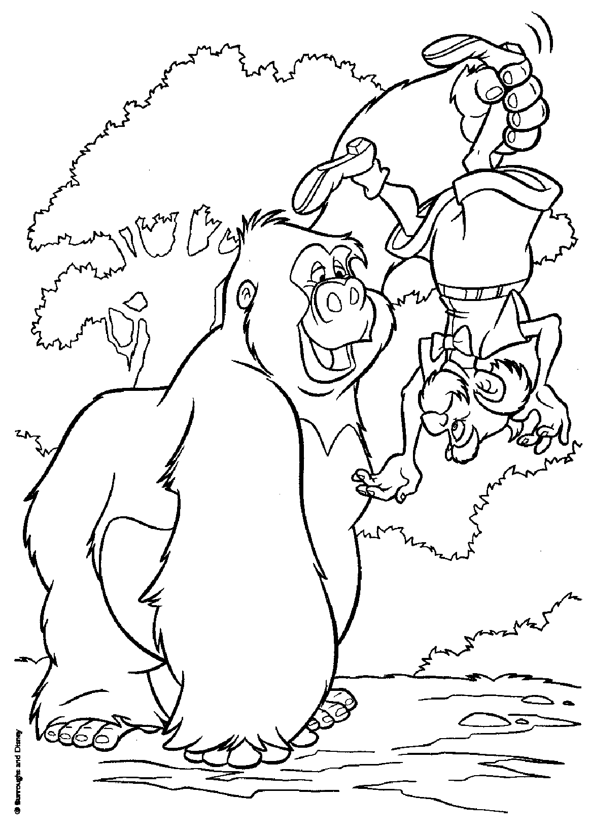Tarzan en pleine action dans la jungle