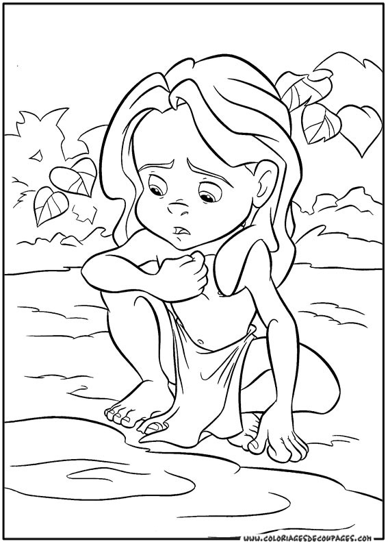 Tarzan en pleine action dans la jungle